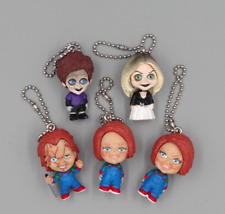 5Pcs Chucky Bride of Chucky & Son Figures Keyring Movie Kids Toy Keychain