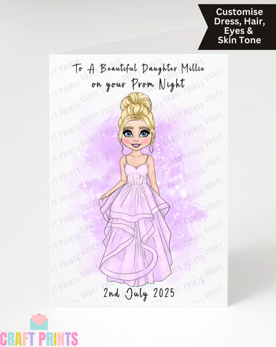 Personalised prom night card - prom,