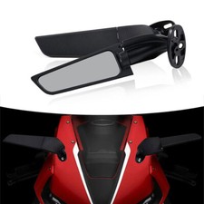 Pair Wind Wing Rotating Rearview Side Mirror For Yamaha R1 R3 R6 Kawasaki Honda