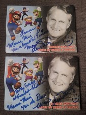 Charles Martinet Signed Authentic Autograph Cards X2  VERY RARE