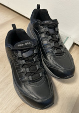 EASY SPIRIT Womens Romy Sneaker Sz 7 M Walk Run Black Leather Shoes Anti Gravity
