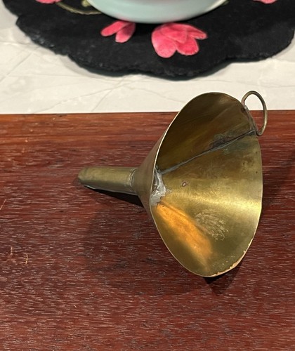 Vintage brass funnel small - vintage,