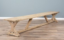 Farmhouse Cross Indoor Backless Dining Bench - 2 Sizes