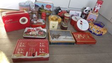 Job Lot 23 Metal tins Biscuit Ringtons Chocolate Dog Poppy Vintage Pear Soap