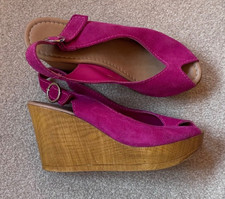 NEXT suede platform wedge
