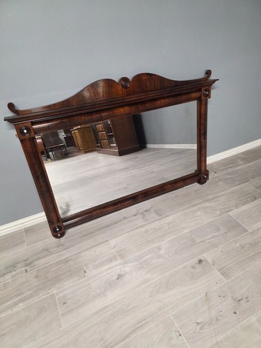 Antique rosewood overmantel - rosewood,
