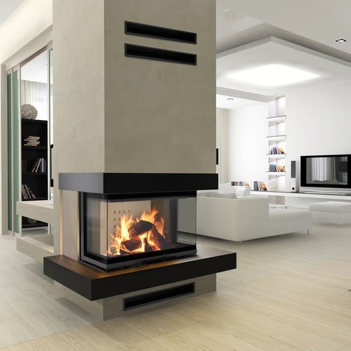 Steel fireplace insert kratki - steel,