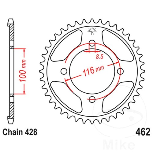 Rear sprocket tooth - jt,