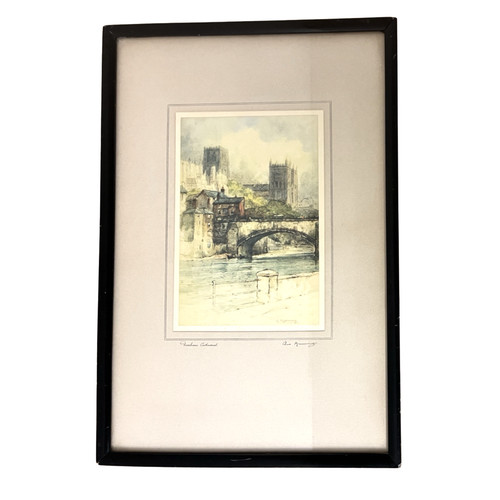 Vintage framed print - framed, durham