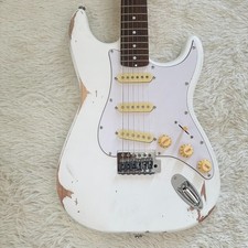 ST White Old Electric Guitar