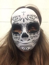 Adult Face Mask Day of the Dead Bones Skeleton Halloween Accessory Fancy Dress