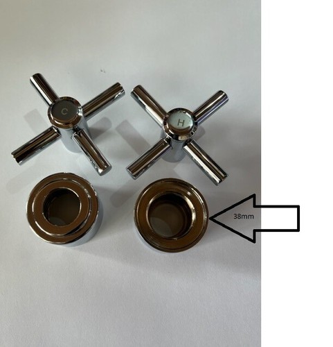 Cross head tap - head, chrome