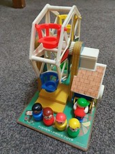 Vintage Fisher Price Ferris Wheel Wooden and Plastic Parts 1966