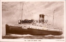 Isle Of Man Steam Packet Co Ferry lady of Mann 1930 Advertising Postcard
