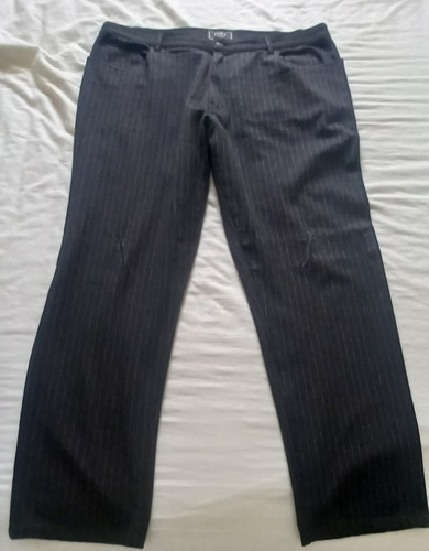 Mens black pinstripe trousers