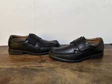 Mens Clarks 'Huckley Roll' Cushion Cell Leather Touch Fastening Shoes ~ UK 9 G