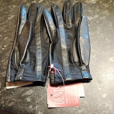 Dents Delta Black Leather