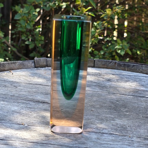 Vtg murano block - brick, bud