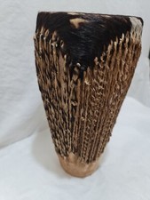 Goat Skin Rattle Drum Traditional Vintage African Drum ~ 31cm Tallx15 cm on top