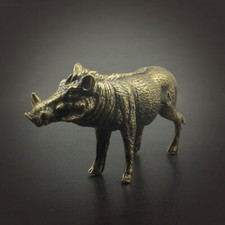 Brass Wild Boar Statue Warthog