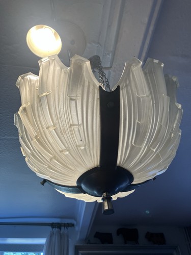 Art deco glass - ceiling, light