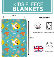 Kids Fleece Blanket Soft Warm Throw 100x150cm Boys Girls Bedroom Gift UK Sizes