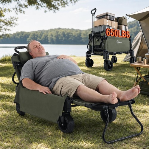 Folding utility wagon - folding,