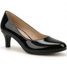 WOMENS LADIES LOW KITTEN HEEL