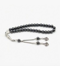 33 beads 8mm Black Onyx Prayer Beads Islamic Tasbih Turkey Jewellery