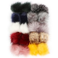 20Pcs Faux Fur Pom Poms 10 cm