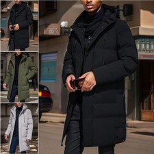 Winter Mens Long Puffer Coat