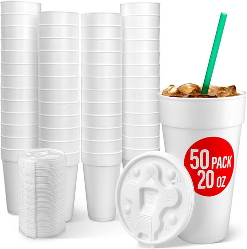 Styrofoam cups with - cups,