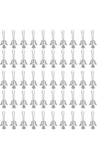 50Pcs Mini Jingle Bells 0.6" Metal Hanging Bells with 0.7" Spring Hooks Silver
