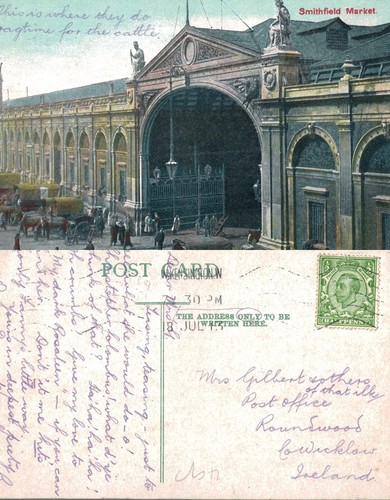 Vintage postcard smithfield - vintage,