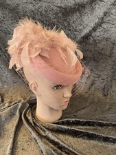 Dusky Pink Wedding Hat