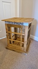 London Telephone Box Style Wooden CD/DVD Storage Cabinet