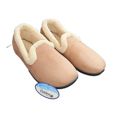 Ladies Cosy Wide Fit Slippers - size UK 6 - beige - Repose - Padders