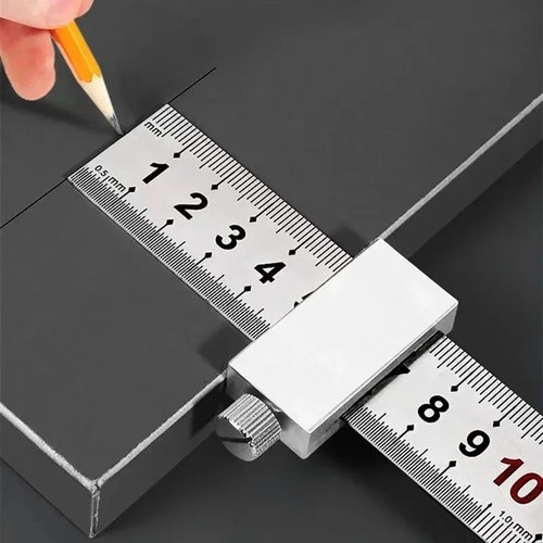 Steel ruler positioning block - ruler,