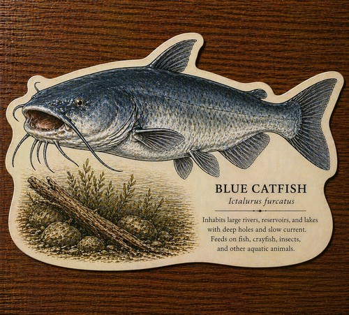 Blue catfish fishing - blue,