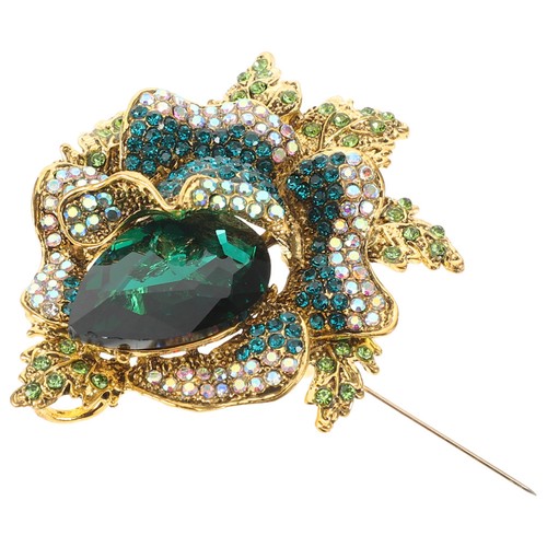 Flower brooch pin rhinestone - flower,