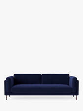 John Lewis Swoon Munich Large 3 Seater Sofa, Dark Leg, Ink Velvet