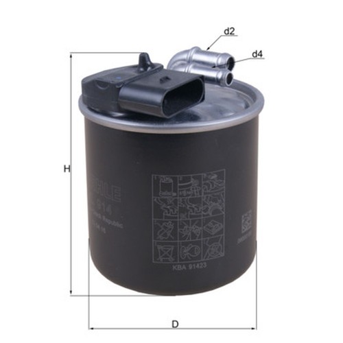 Fuel filter for - mercedes, vito