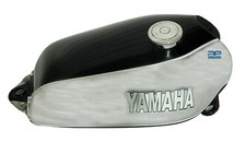 For Yamaha XT TT 500 1980 Petrol Gas Fuel Tank With Cap Chrome & Black Paint