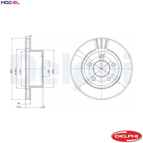 Brake disc bg3533 - 2x,