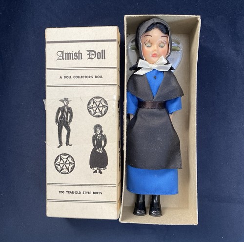 Amish doll nib - amish, blue