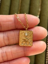 Vintage Gold Textured Pendant