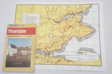 1980 Scotland Scottish Bus Timetable Fife with Map