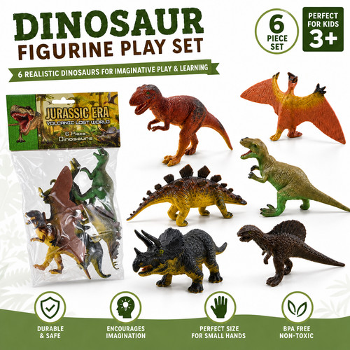 Mini dinosaur toy - 6, figures