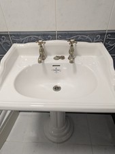 Used Sanitan Basin, Taps And Pedestal