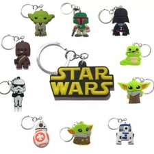 Star Wars Keyrings Character Animated R2-D2 Baby Yoda Mandalorian Vader BB-8